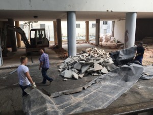Noch eine Baustelle: Blick von der Adelheidstraße.